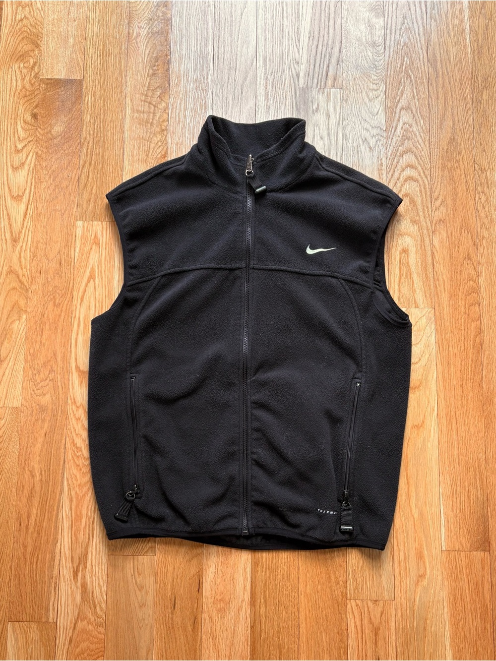 Nike ACG Vintage 90s Y2K Black Fleece Full Zip Sweater Vest Gorpcore Golf Large